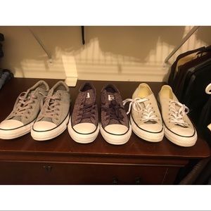 3 pairs of converse